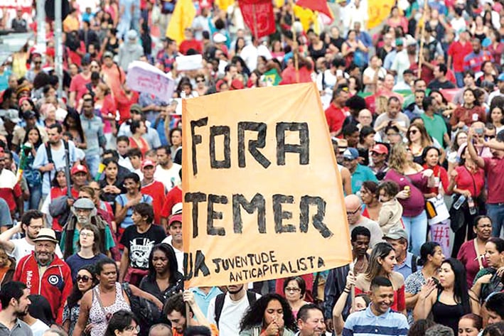 Protestan miles de brasileños  en Río de Janeiro y Sao Paulo