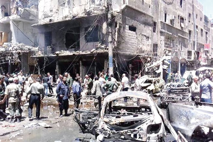 20 muertos en doble  atentado en Damasco