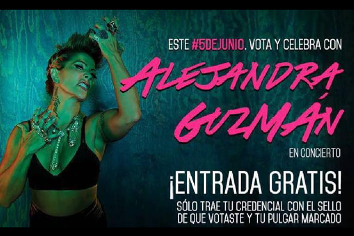 Alejandra Guzmán cantará para quienes voten