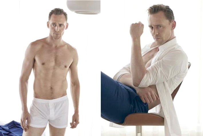 Tom Hiddleston presume sus músculos