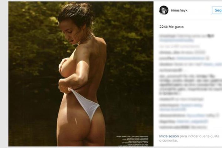 Irina Shayk posa topless y semidesnuda