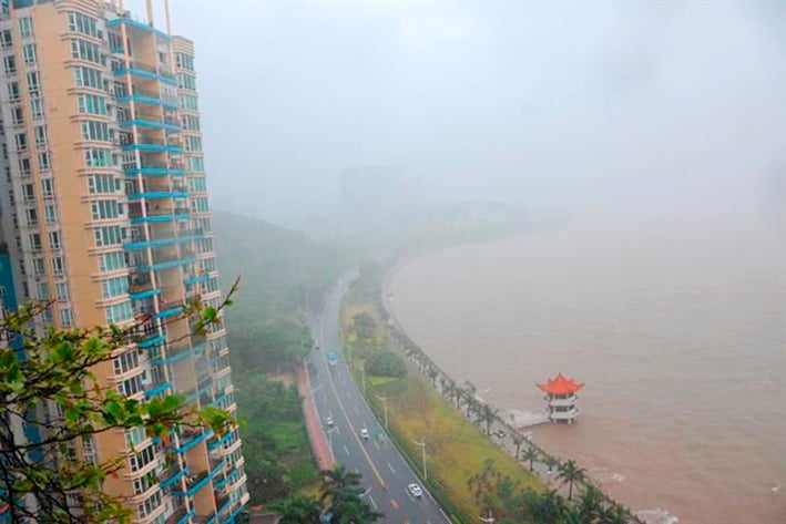 Golpea tifón 'Nida' a sur de China