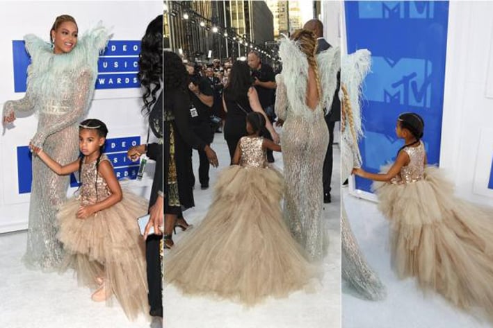 Hija de Beyoncé usó vestido de 11 mil dólares en los MTV VMAs