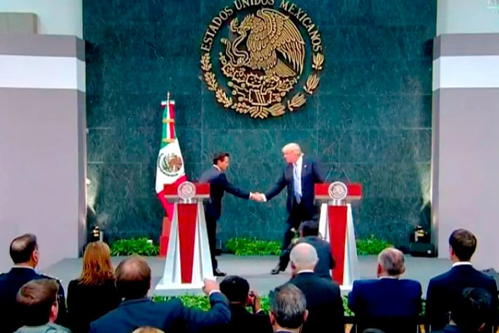 Donald Trump frente a Peña Nieto