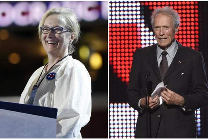 Meryl Streep, 'sorprendida' por apoyo de Clint Eastwood a Donald Trump