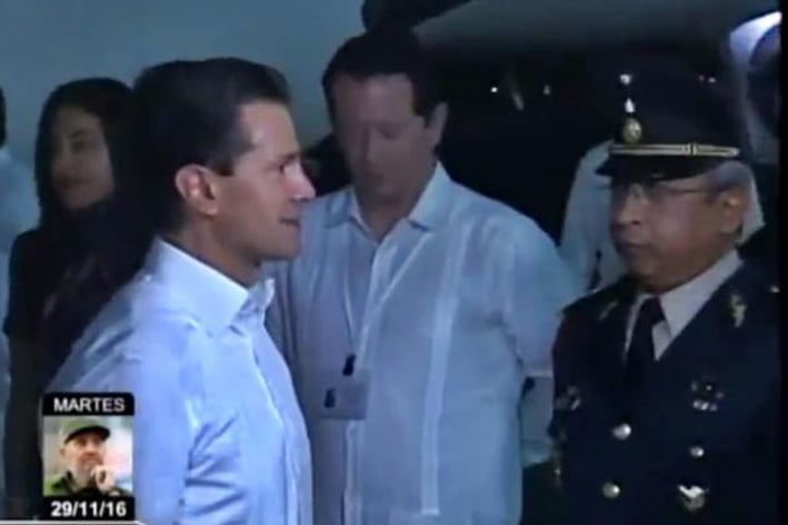 Arribó EPN a Cuba al funeral de Castro