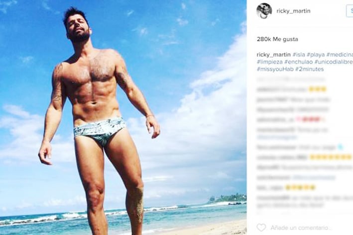 Ricky Martin enciende Instagram en traje de baño