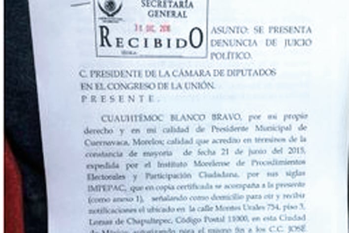 'Cuau' pide juicio político contra Graco