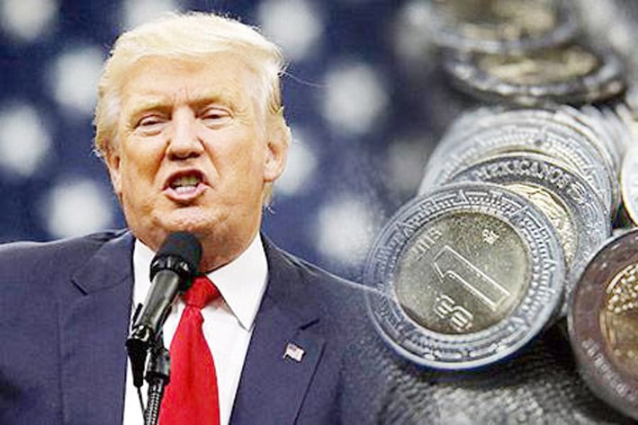 Aplasta Trump al peso, alcanza 22.10 por dólar