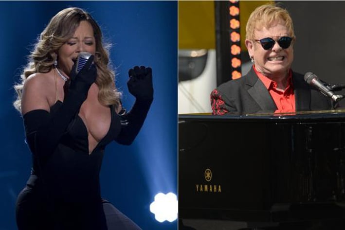 Elton John y Mariah Carey reciben 4 mdd por cantar en boda