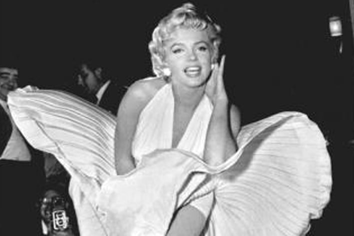 Publican fotos inéditas de Marilyn Monroe con el vestido blanco