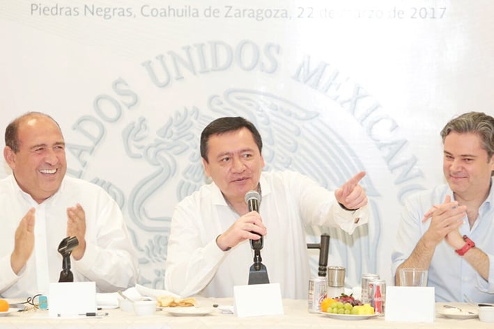 Coahuila, ejemplo en combate al crimen: Osorio Chong
