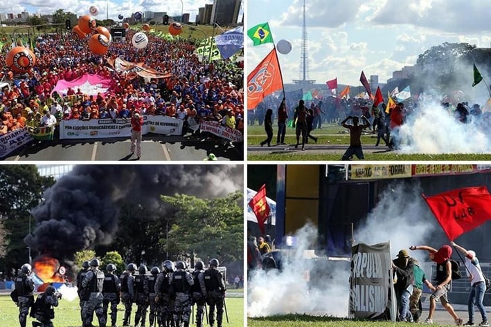 Estalla la violencia en Brasil durante protestas
