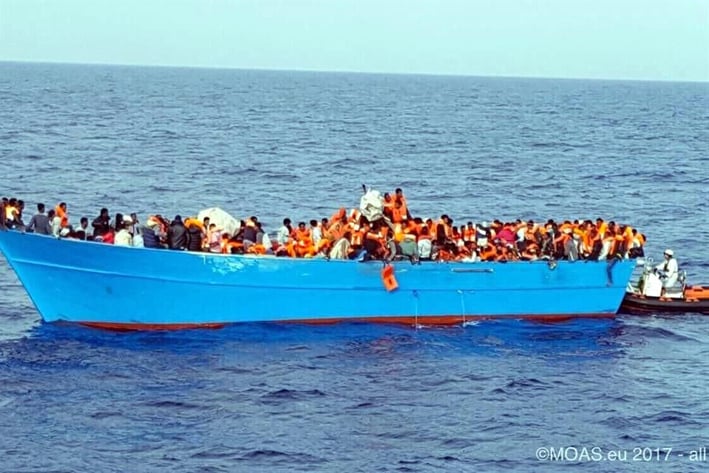 En megarrescate  migrante mueren 34