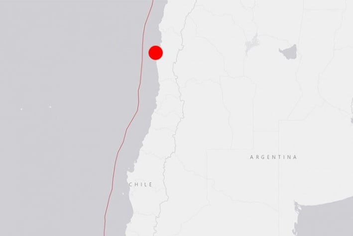 Remece sismo de 4.9  el norte de Chile