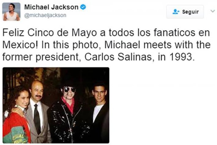Michael Jackson 'festeja' el 5 de mayo