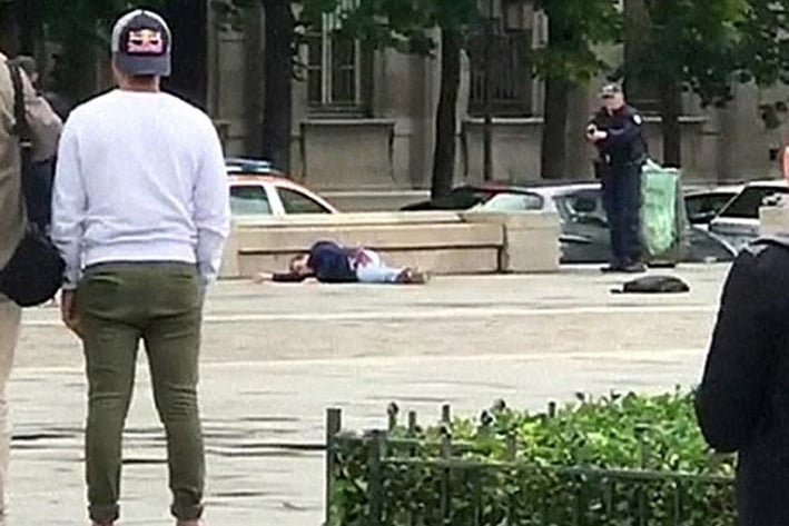 Ataca sujeto a un policía  de París con un martillo