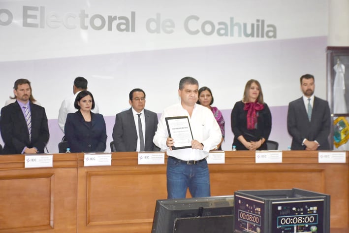 Coahuila tiene Gobernador, es; Miguel Riquelme Solís