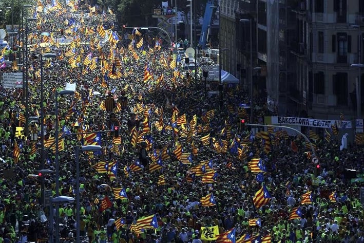 Independentismo se desborda en Barcelona