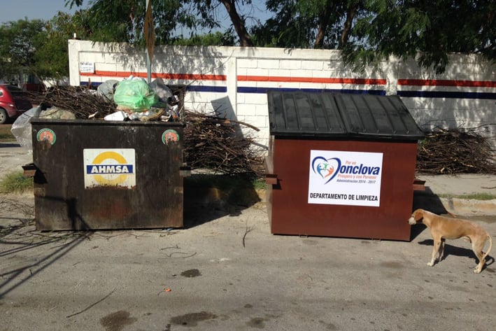 Instalan más contenedores y botes de basura en colonias