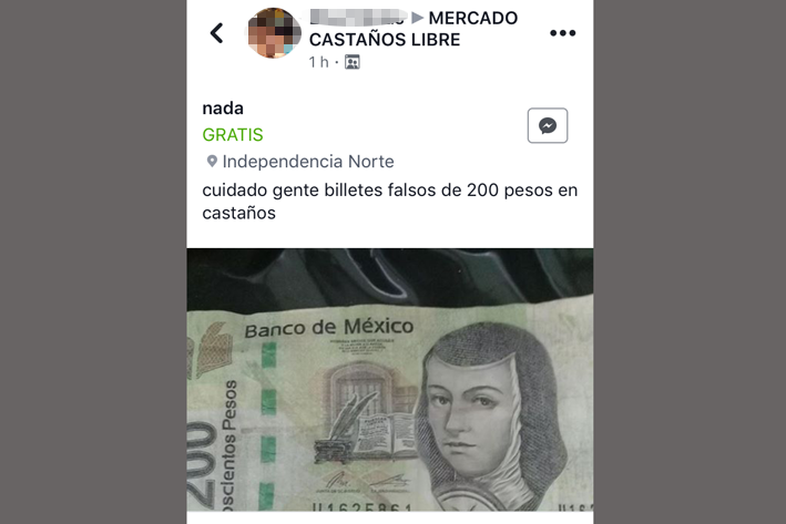 Advierten circulación de billetes falsos