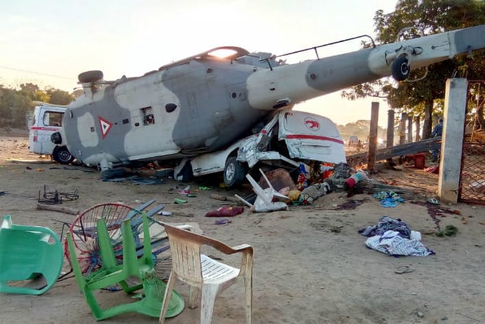 Polvo causa desplome de helicóptero en Jamiltepec