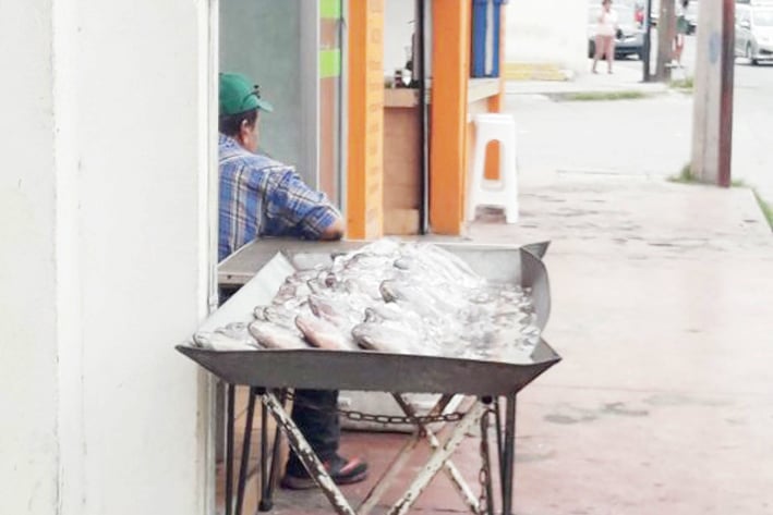 Reportan bajas ventas de pescado y mariscos
