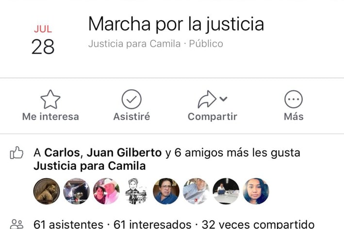 Invitan a la caravana Justicia para Camila