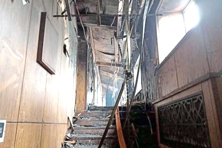 Se incendia  hotel en China