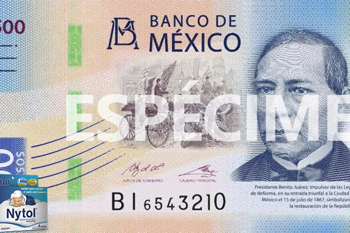 Juárez se cotiza; pasa de billete de 20 al de 500 pesos