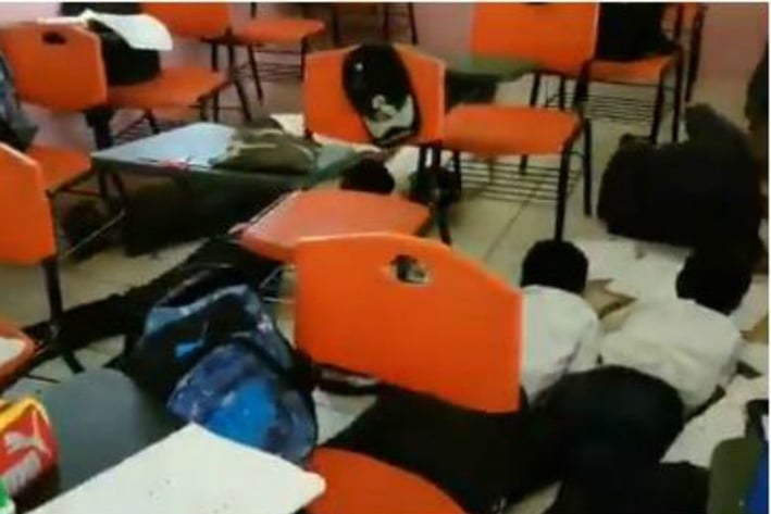 Terror en salón de clases, niños se tiran al piso para cubrirse tras balacera en Nuevo Laredo