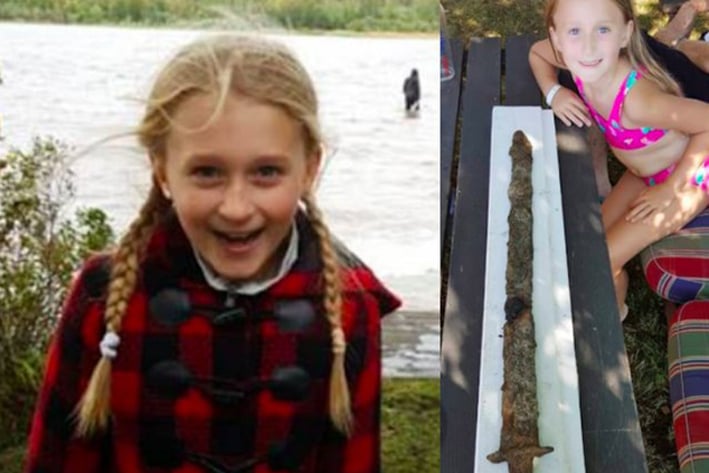 Niña encontró una espada de 1,500 años de antigüedad