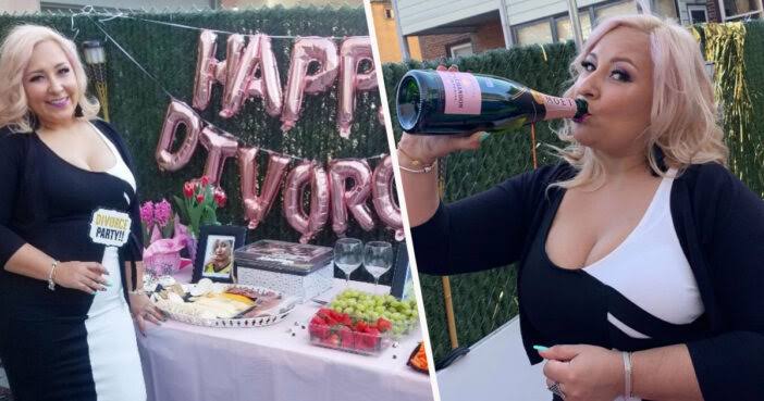 'Felizmente divorciada'': Mujer hace fiesta para celebrar su divorcio