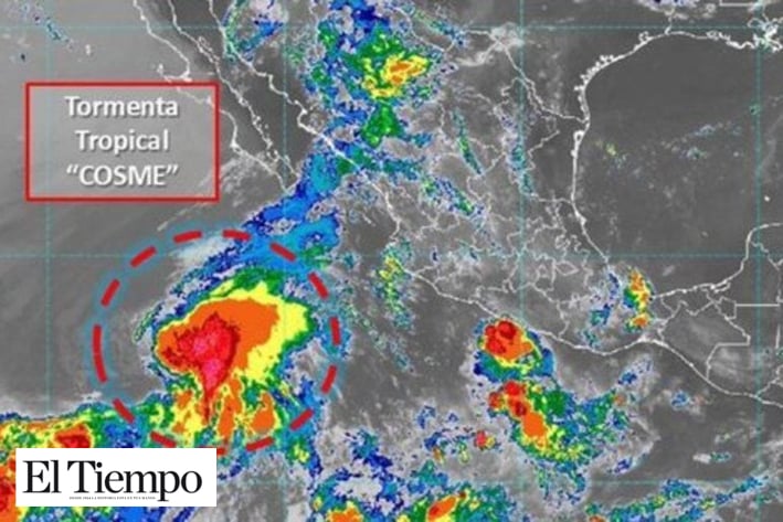 Se forma Cosme, tercera tormenta tropical en el Pacífico