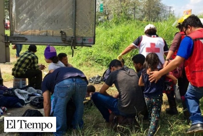 Rescatan a 105 migrantes abandonados en Nuevo León