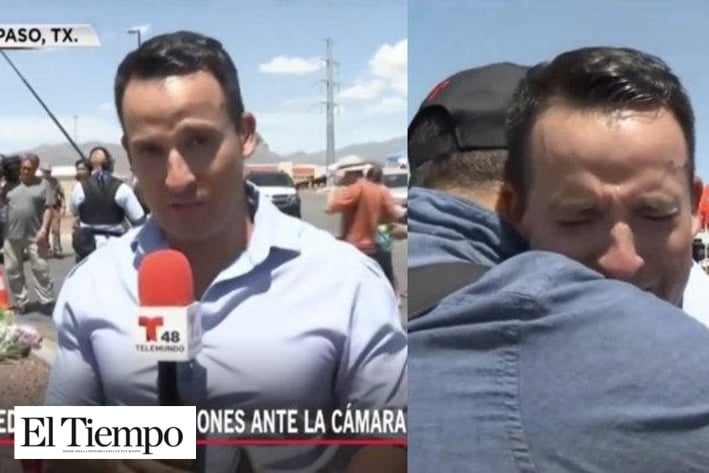 Conmovedor video de reportero que llora al transmitir el caso de la masacre en El Paso