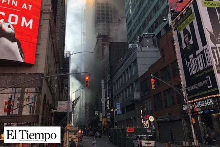 Alerta en Nueva York por fuerte incendio en un rascacielos del Times Square