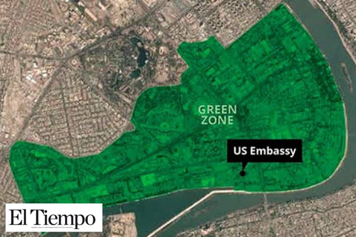 Atacan con dos cohetes la 'Zona Verde' de Bagdad; uno impacta cerca de embajada de EU