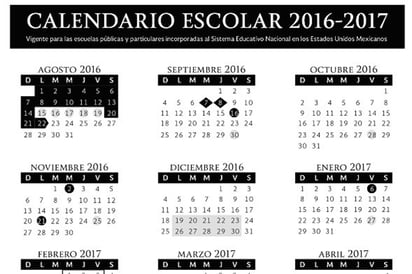 Da a conocer calendarios