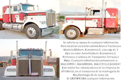 Hurtan tráiler  en la Industrial