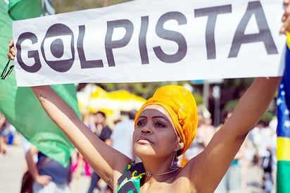 Protestan contra Presidente Michell Temer