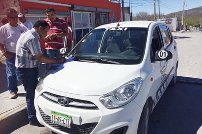 Inician en Castaños  inspección en taxis