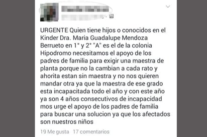 Lleva maestra 7 años incapacitada