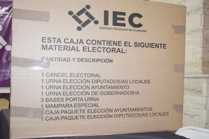 Llega material electoral