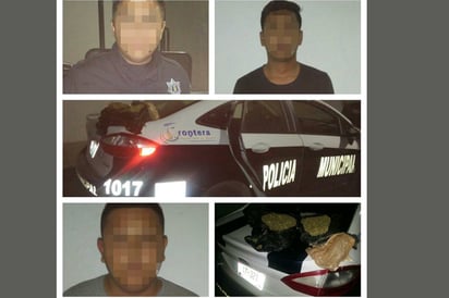 Detienen a 3 policías con droga en patrulla