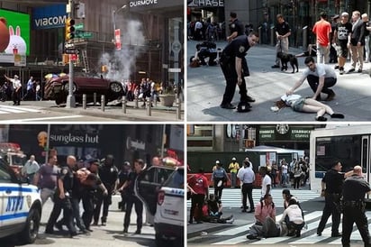 Arrollan a multitud en Times Square