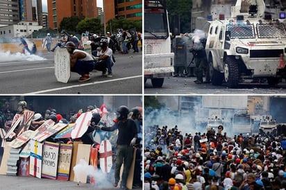 Dispersan con gases marcha opositora