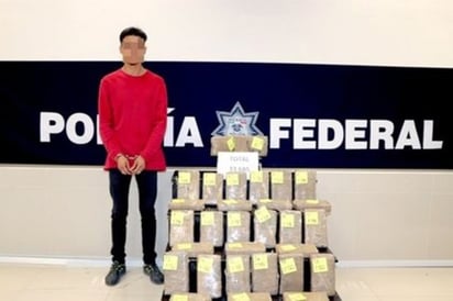 Detienen a joven con 33 kilos de cocaína