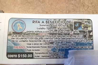 Rifan viaje en apoyo a niños con cáncer