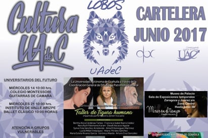 Invita UA de C a Actividades Culturales durante junio